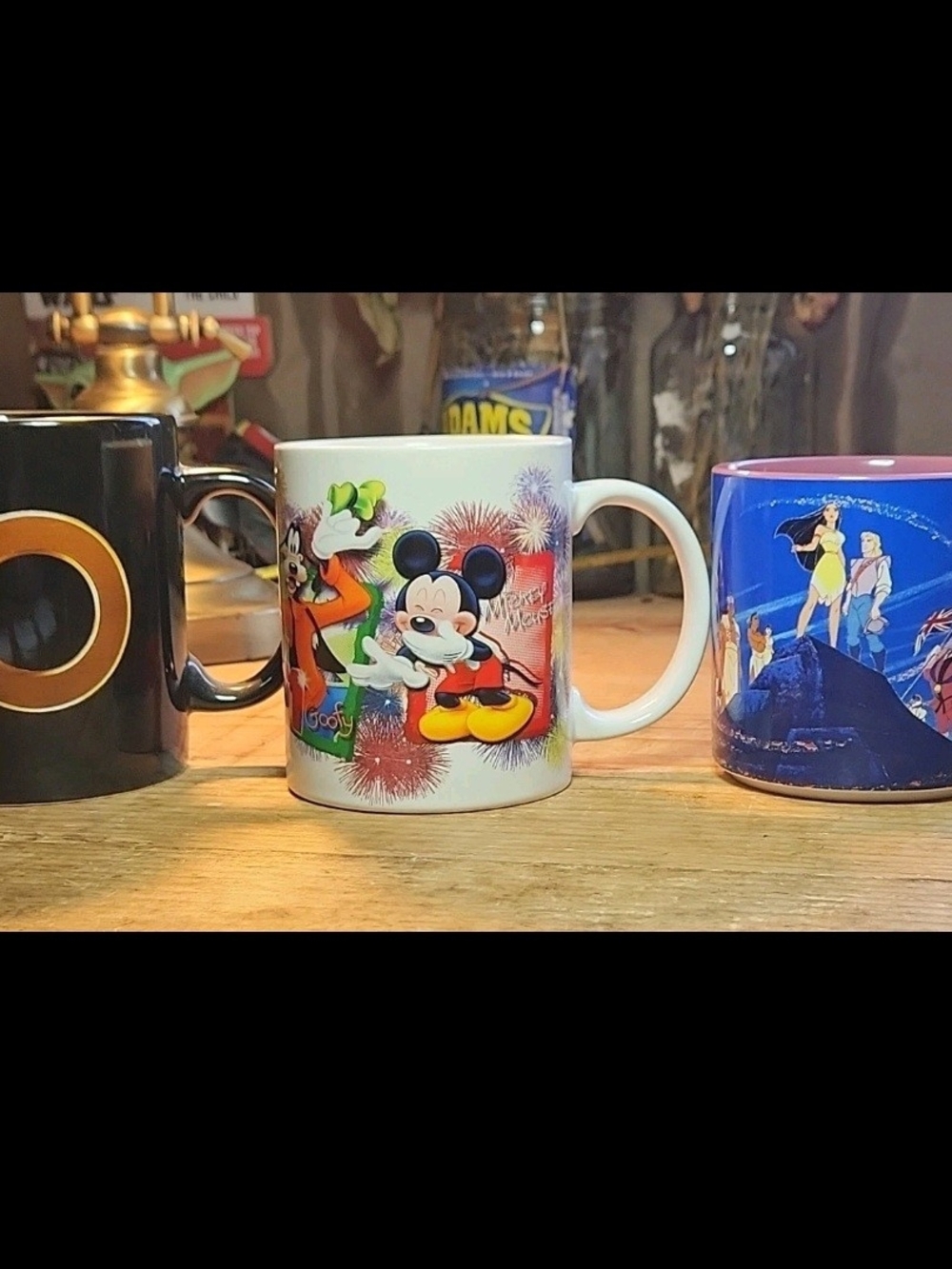 Disney Set of 3 Mugs Mickey & Friends 2011 Disney 2000 Welcome Pocahontas 90s